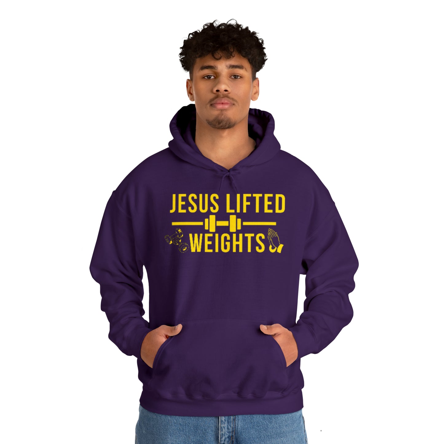 Jesus Lifted Weights Unisex Heavy Blend™ Hooded Sweatshirt