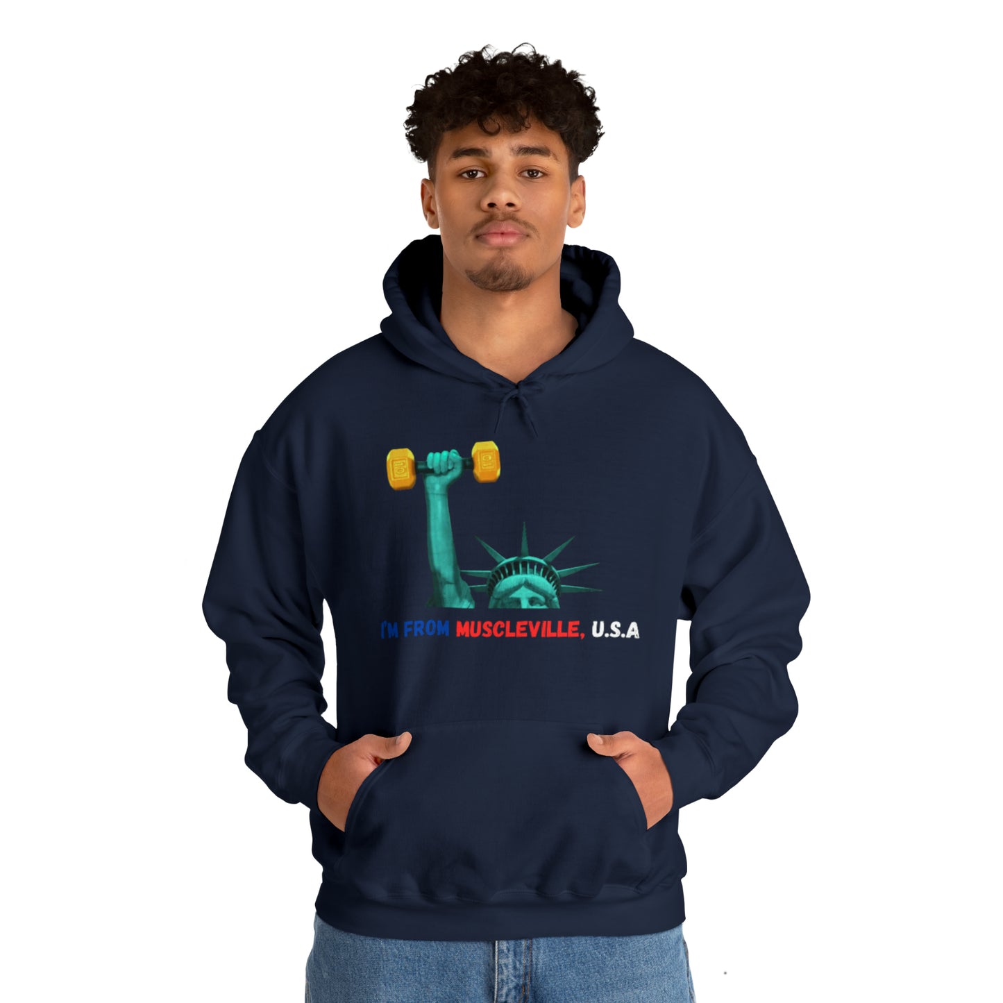 I'm From Muscleville Unisex Heavy Blend™ Hooded Sweatshirt