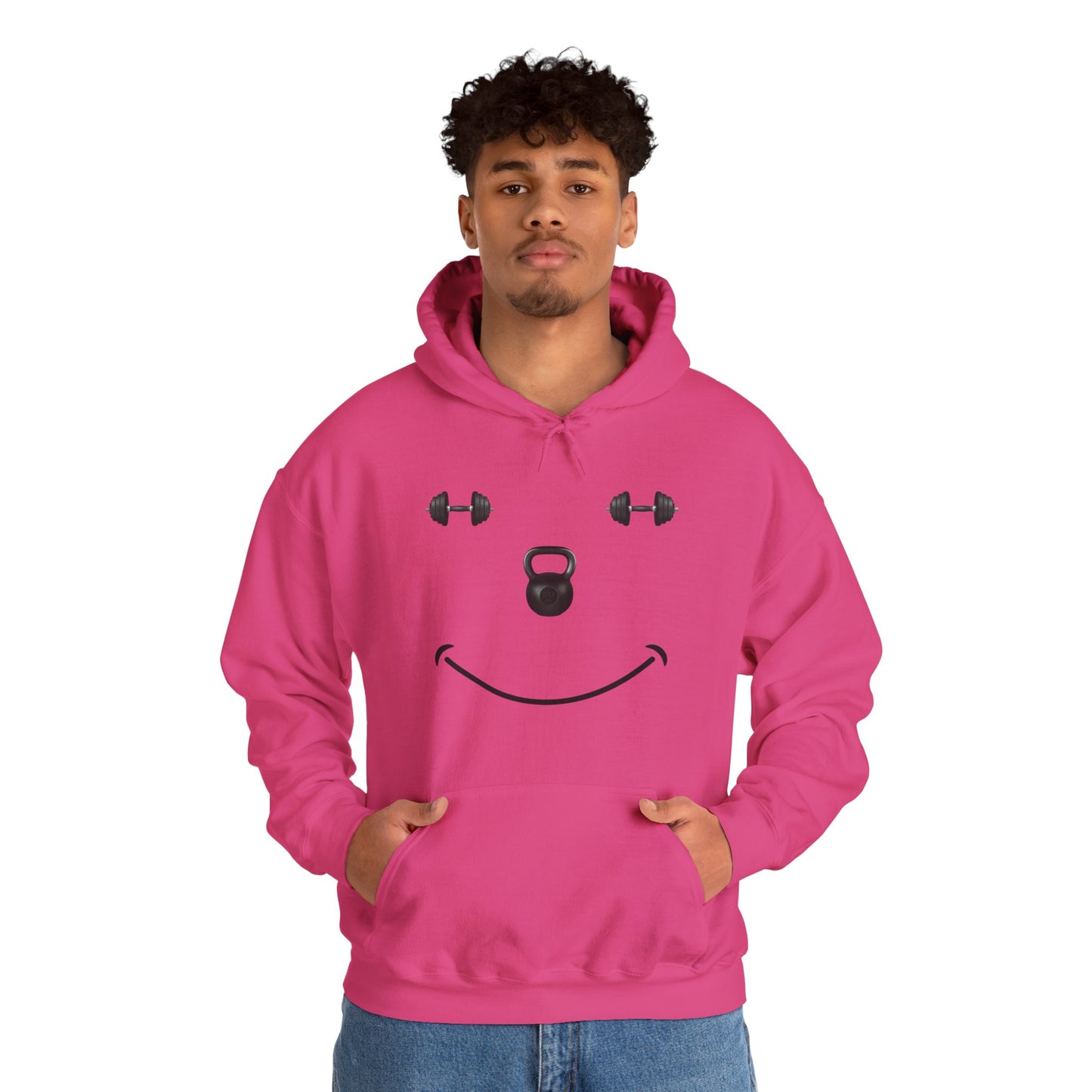 The Gym Makes Me Happy Unisex Heavy Blend™ Hooded Sweatshirt