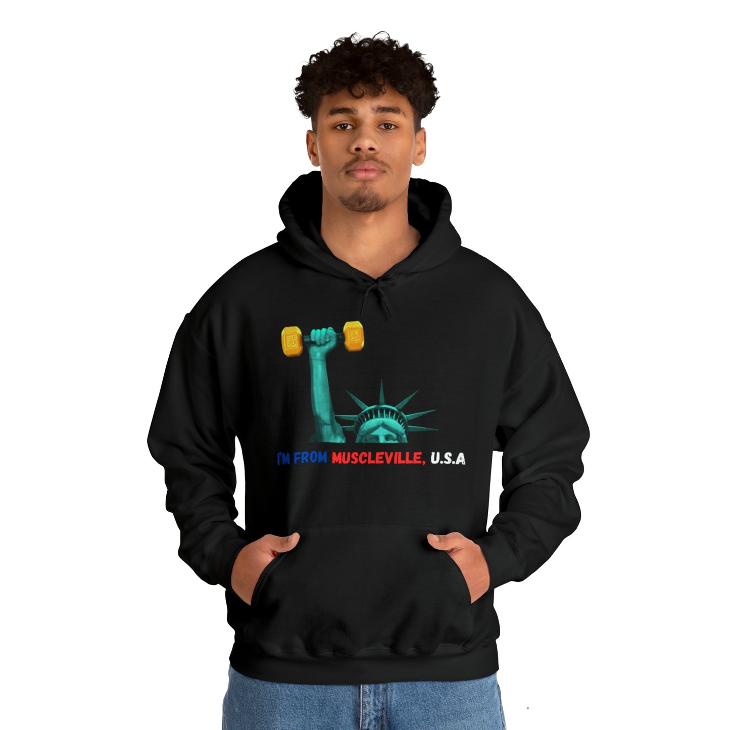I'm From Muscleville Unisex Heavy Blend™ Hooded Sweatshirt