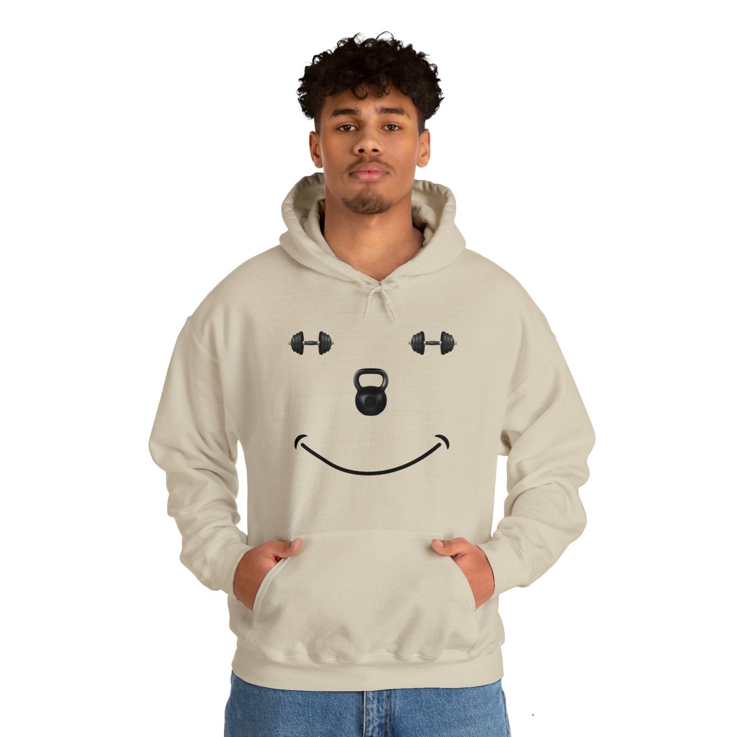 The Gym Makes Me Happy Unisex Heavy Blend™ Hooded Sweatshirt