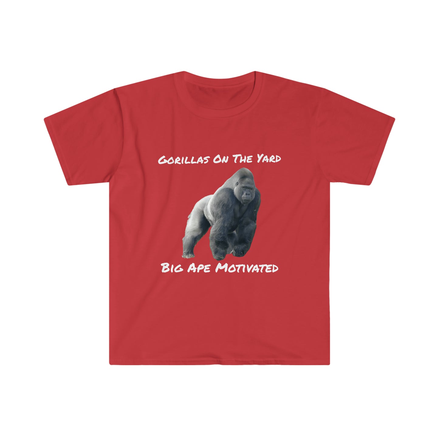 Gorillas On The Yard Unisex Soft Style T-Shirt