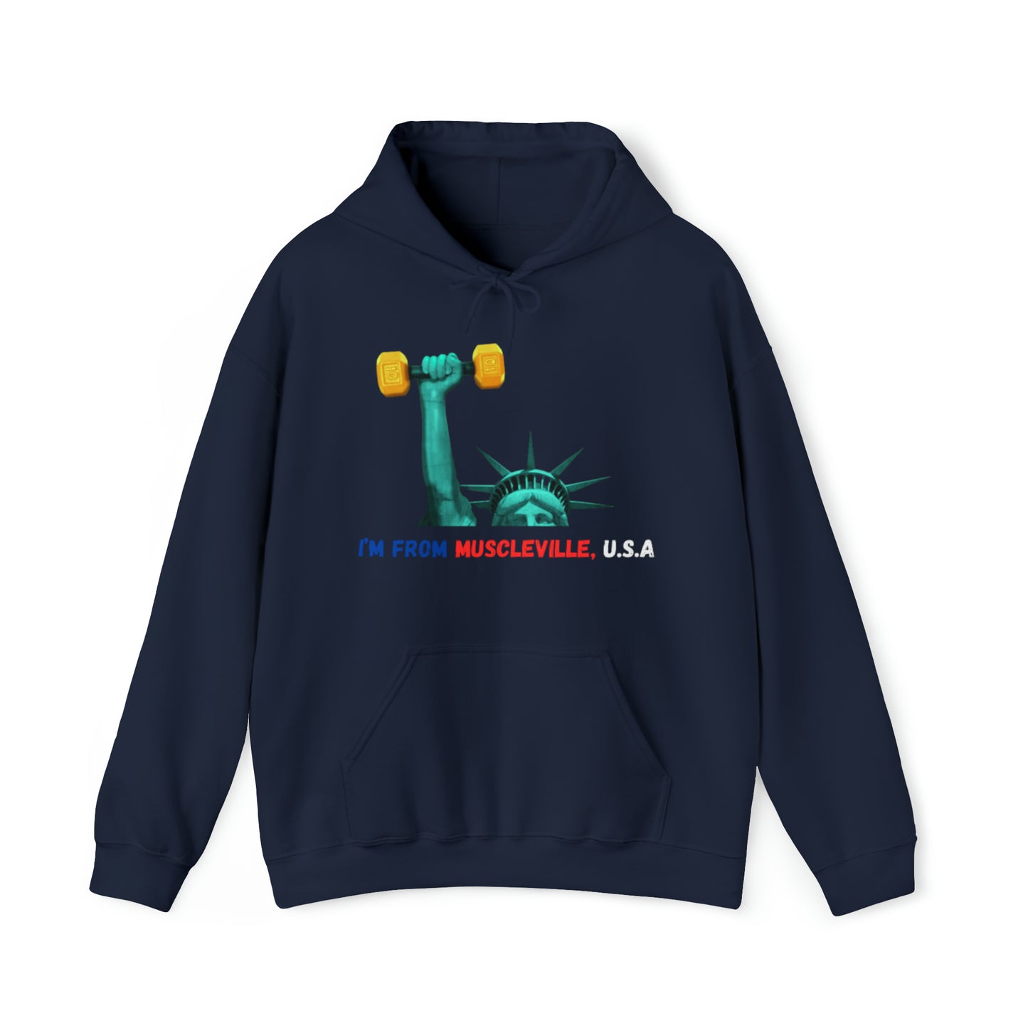 I'm From Muscleville Unisex Heavy Blend™ Hooded Sweatshirt