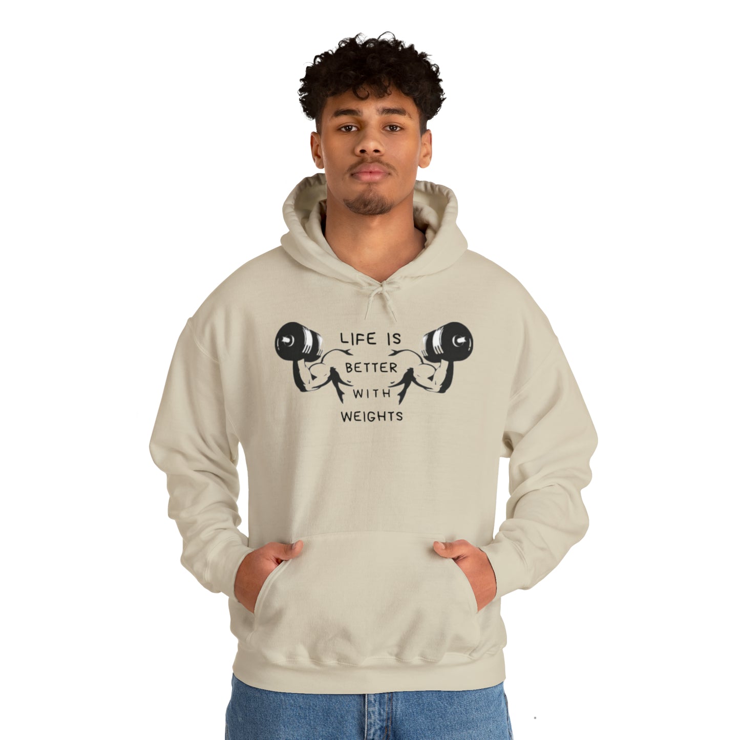 Life Is Better With Weights Unisex Heavy Blend™ Hooded Sweatshirt
