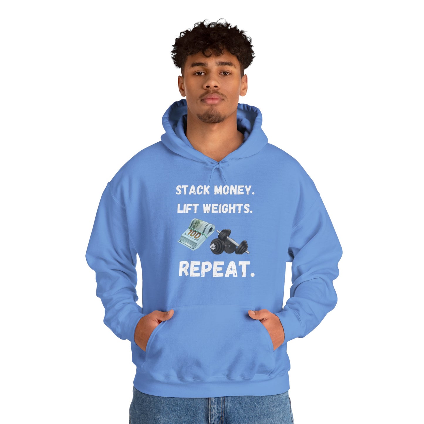 Stack Money, Lift Weights Unisex Heavy Blend™ Hooded Sweatshirt