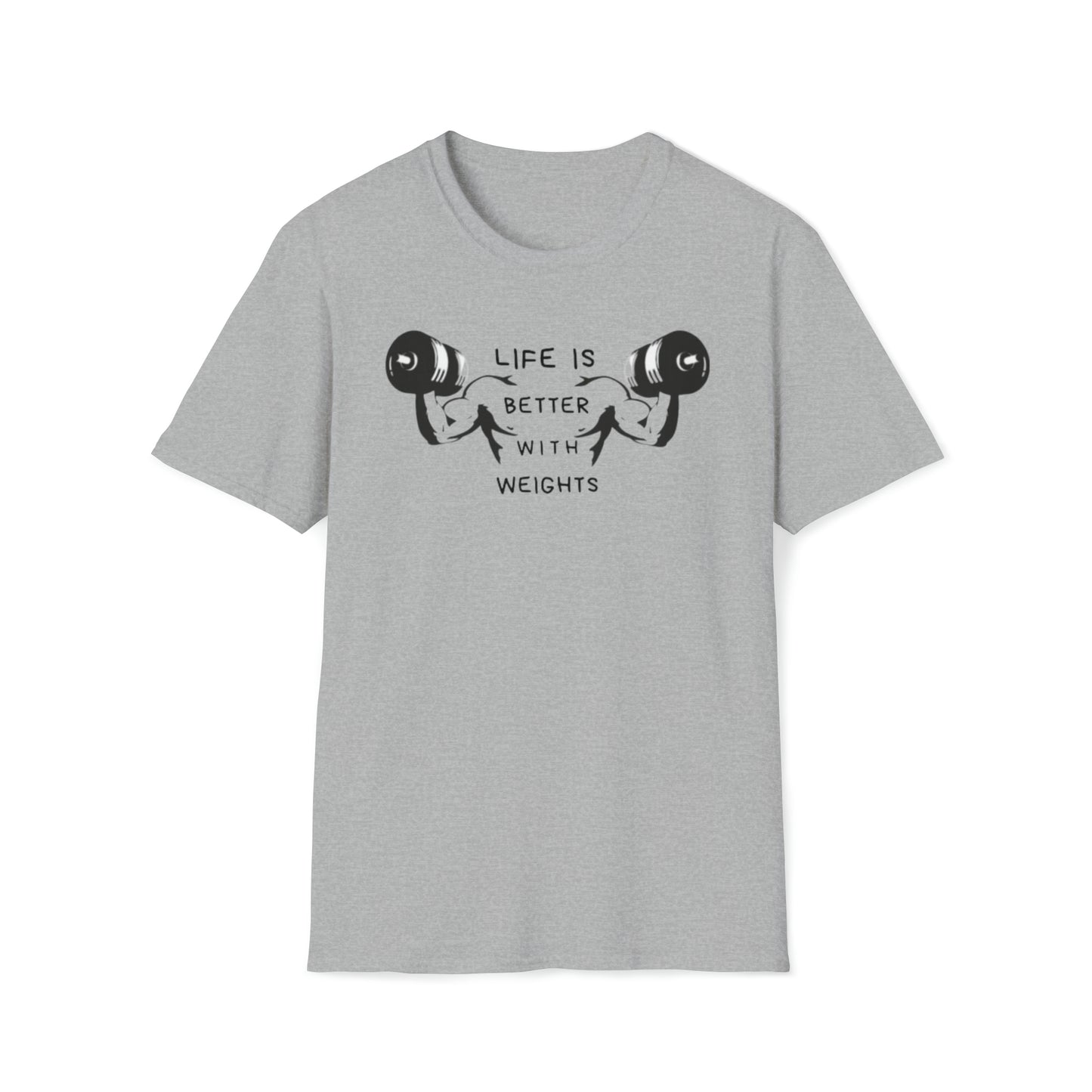 Life Is Better With Weights Unisex Softstyle T-Shirt
