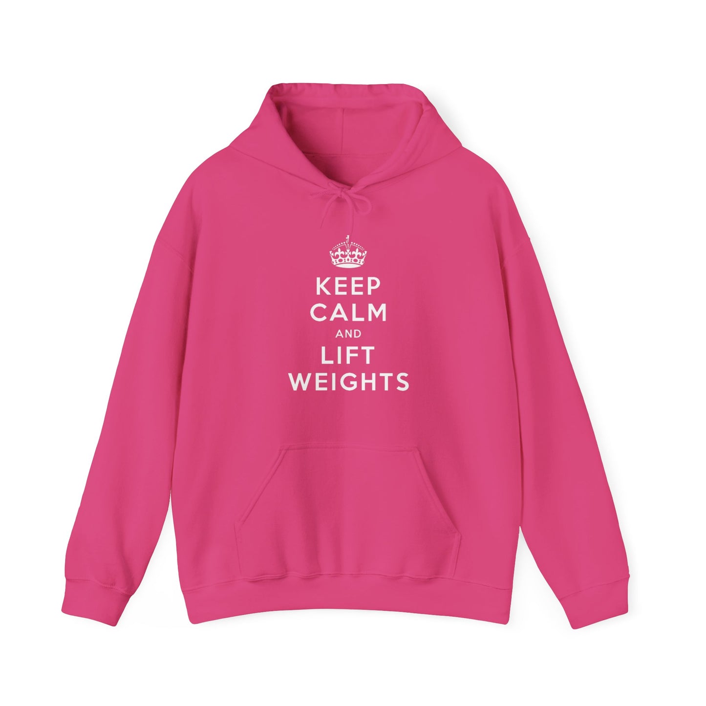 Keep Calm And Lift Weights Unisex Heavy Blend™ Hooded Sweatshirt