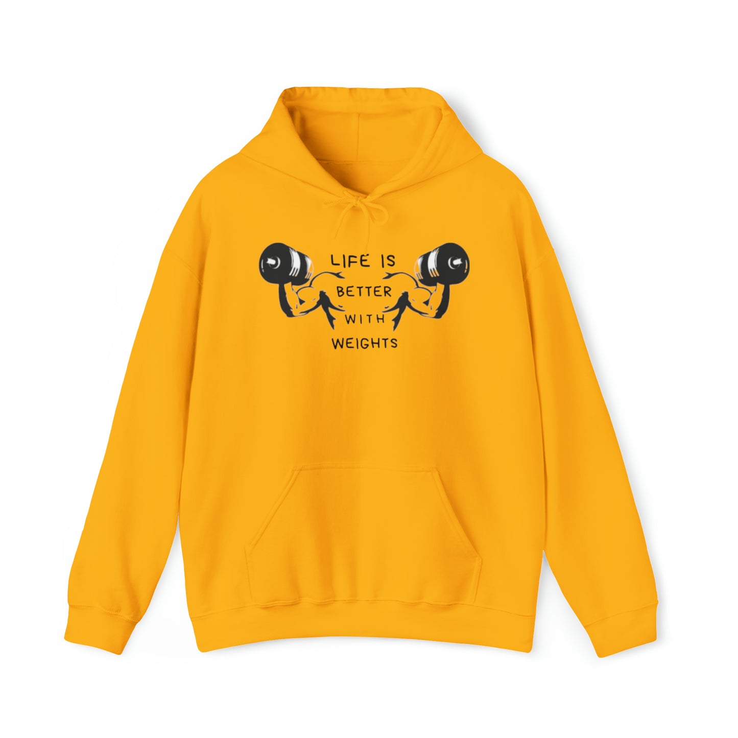 Life Is Better With Weights Unisex Heavy Blend™ Hooded Sweatshirt