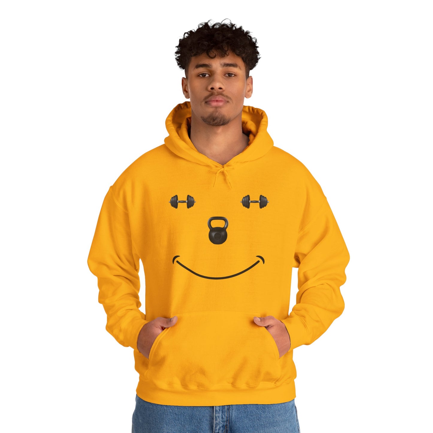 The Gym Makes Me Happy Unisex Heavy Blend™ Hooded Sweatshirt