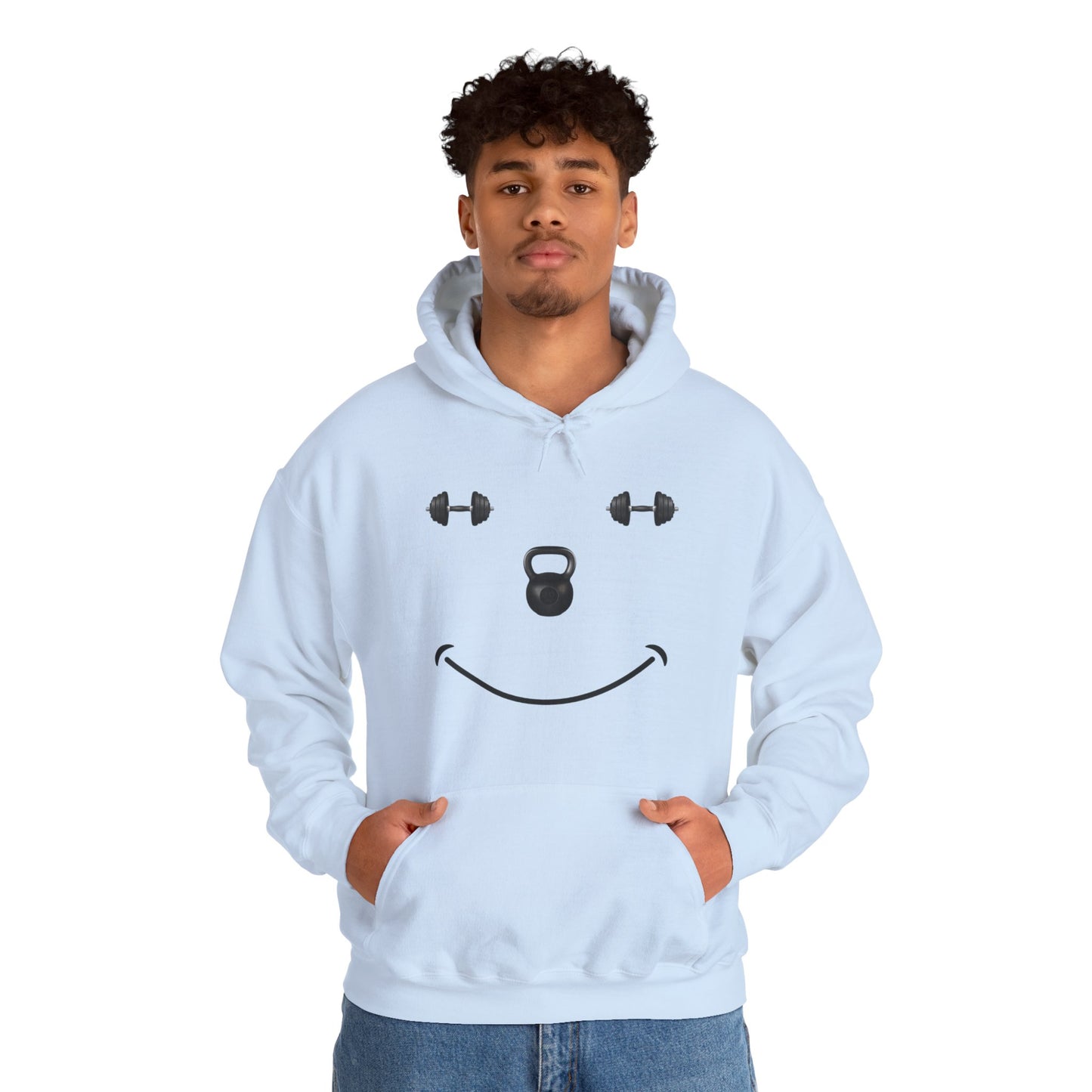 The Gym Makes Me Happy Unisex Heavy Blend™ Hooded Sweatshirt