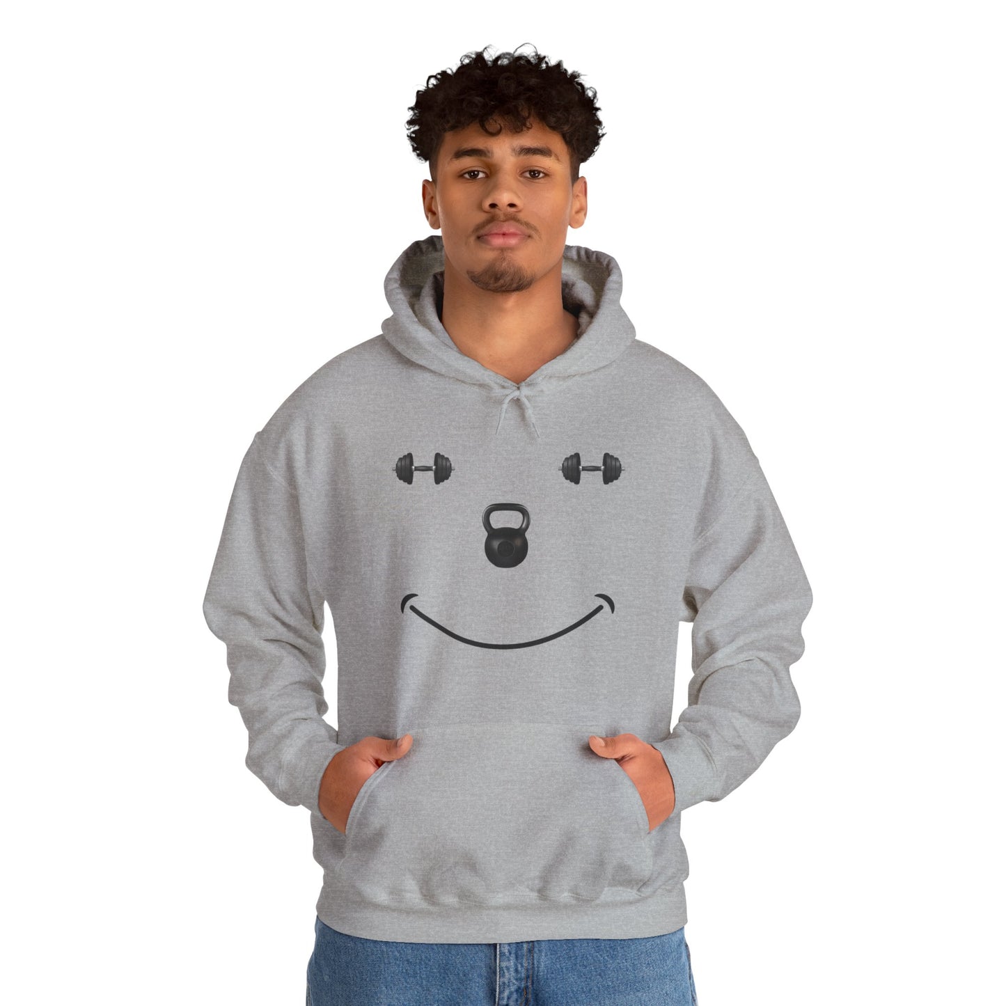 The Gym Makes Me Happy Unisex Heavy Blend™ Hooded Sweatshirt