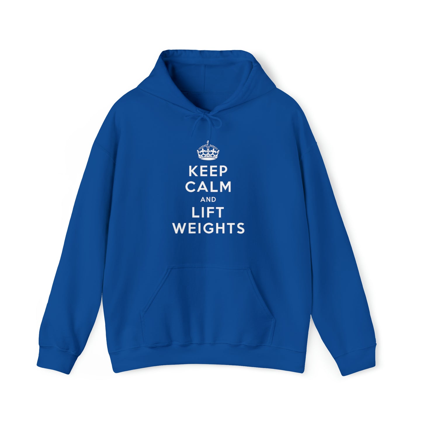 Keep Calm And Lift Weights Unisex Heavy Blend™ Hooded Sweatshirt