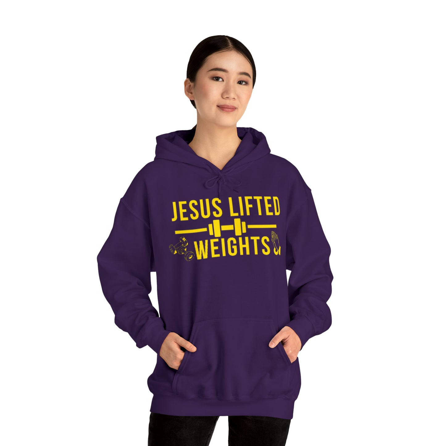 Jesus Lifted Weights Unisex Heavy Blend™ Hooded Sweatshirt
