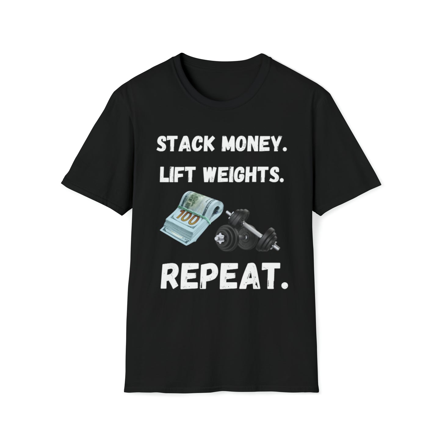 Stack Money, Lift Weights Unisex Softstyle T-Shirt