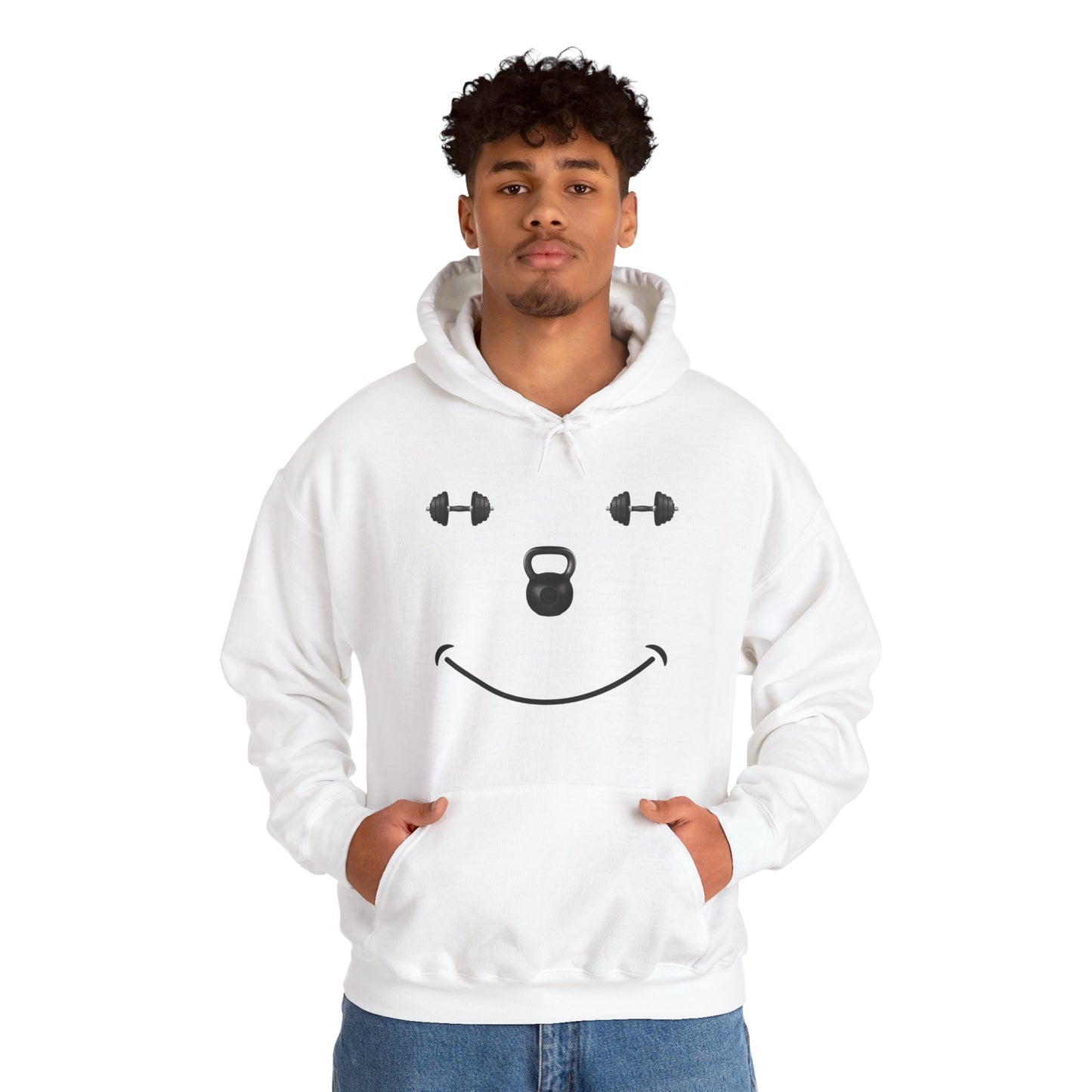 The Gym Makes Me Happy Unisex Heavy Blend™ Hooded Sweatshirt