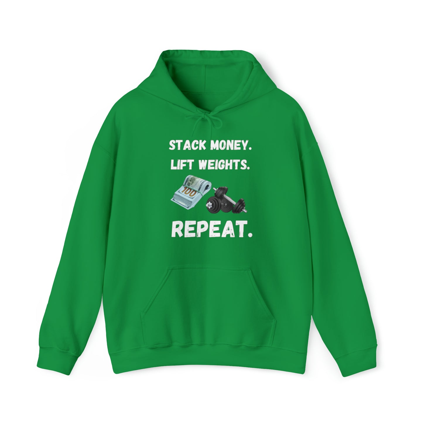 Stack Money, Lift Weights Unisex Heavy Blend™ Hooded Sweatshirt