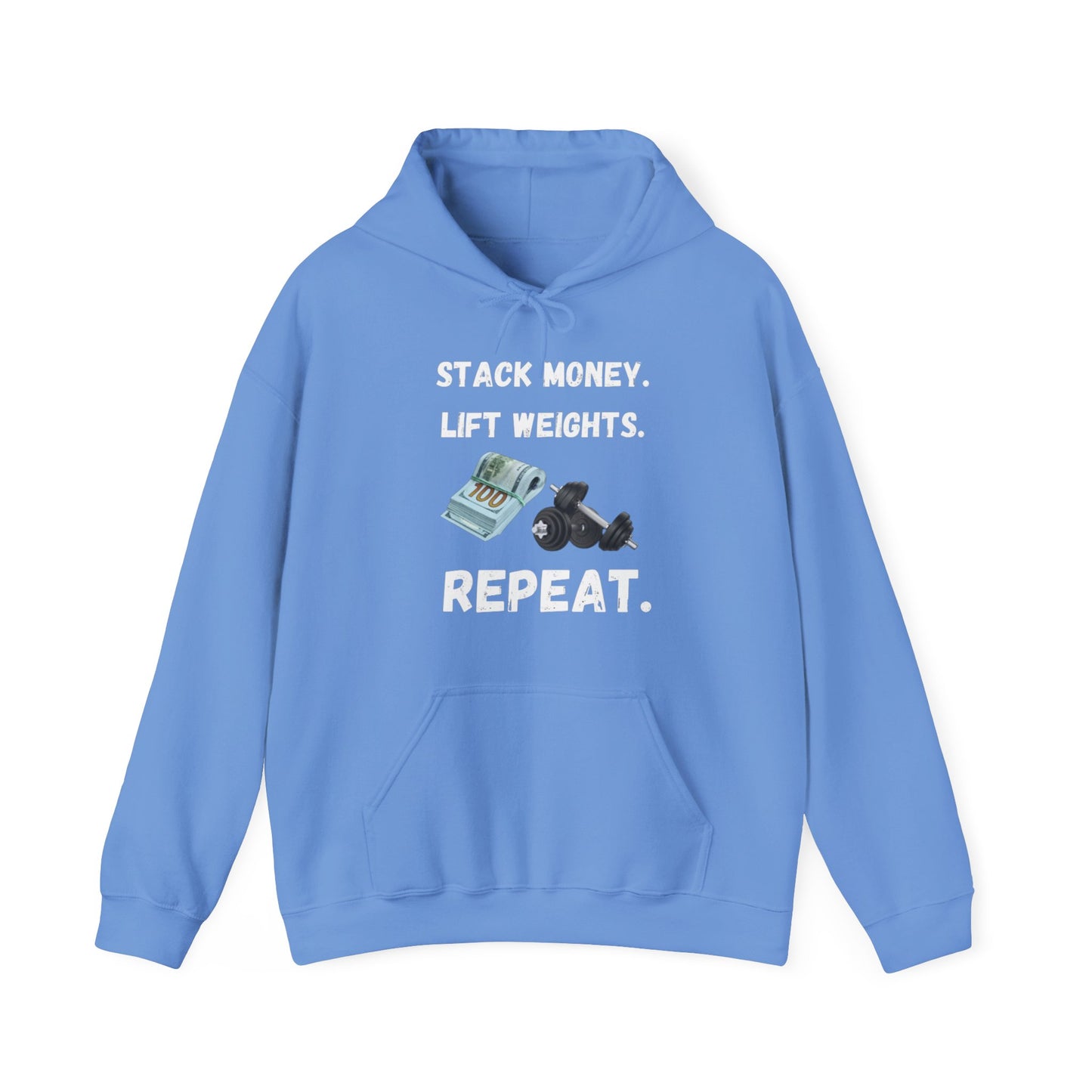 Stack Money, Lift Weights Unisex Heavy Blend™ Hooded Sweatshirt