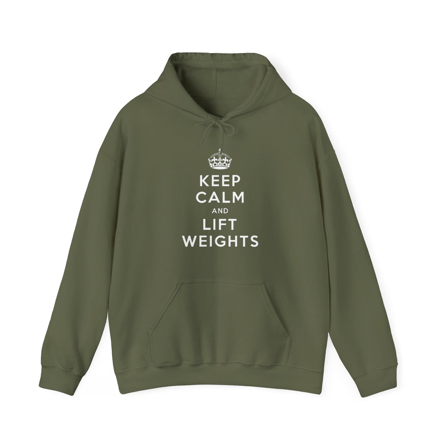 Keep Calm And Lift Weights Unisex Heavy Blend™ Hooded Sweatshirt