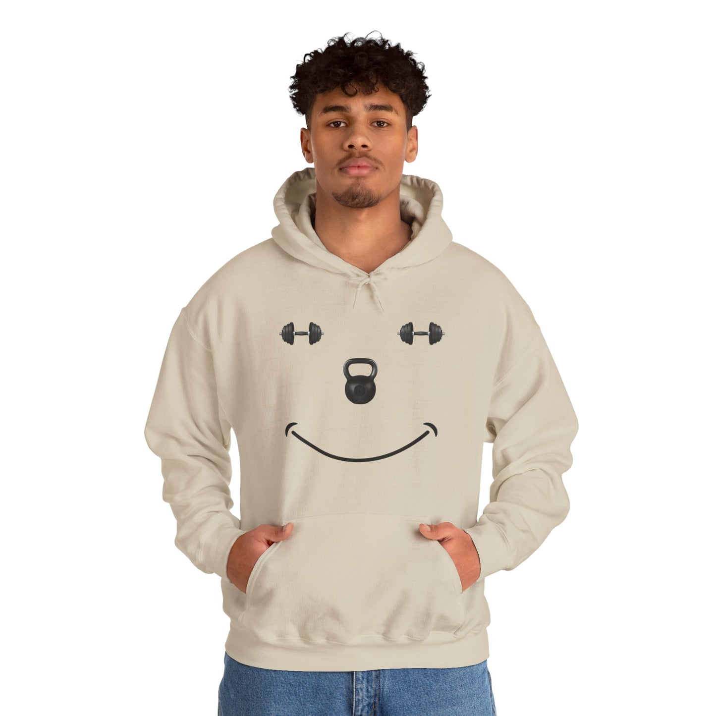 The Gym Makes Me Happy Unisex Heavy Blend™ Hooded Sweatshirt