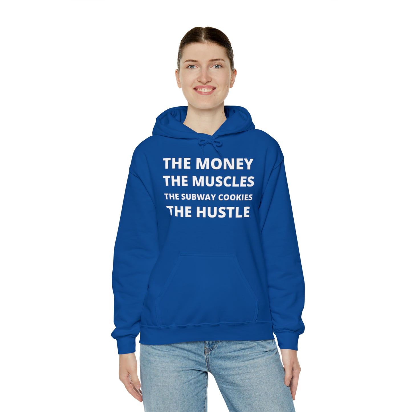 Money, Muscles, Subway Cookies, Hustle Unisex Heavy Blend™ Hooded Sweatshirt