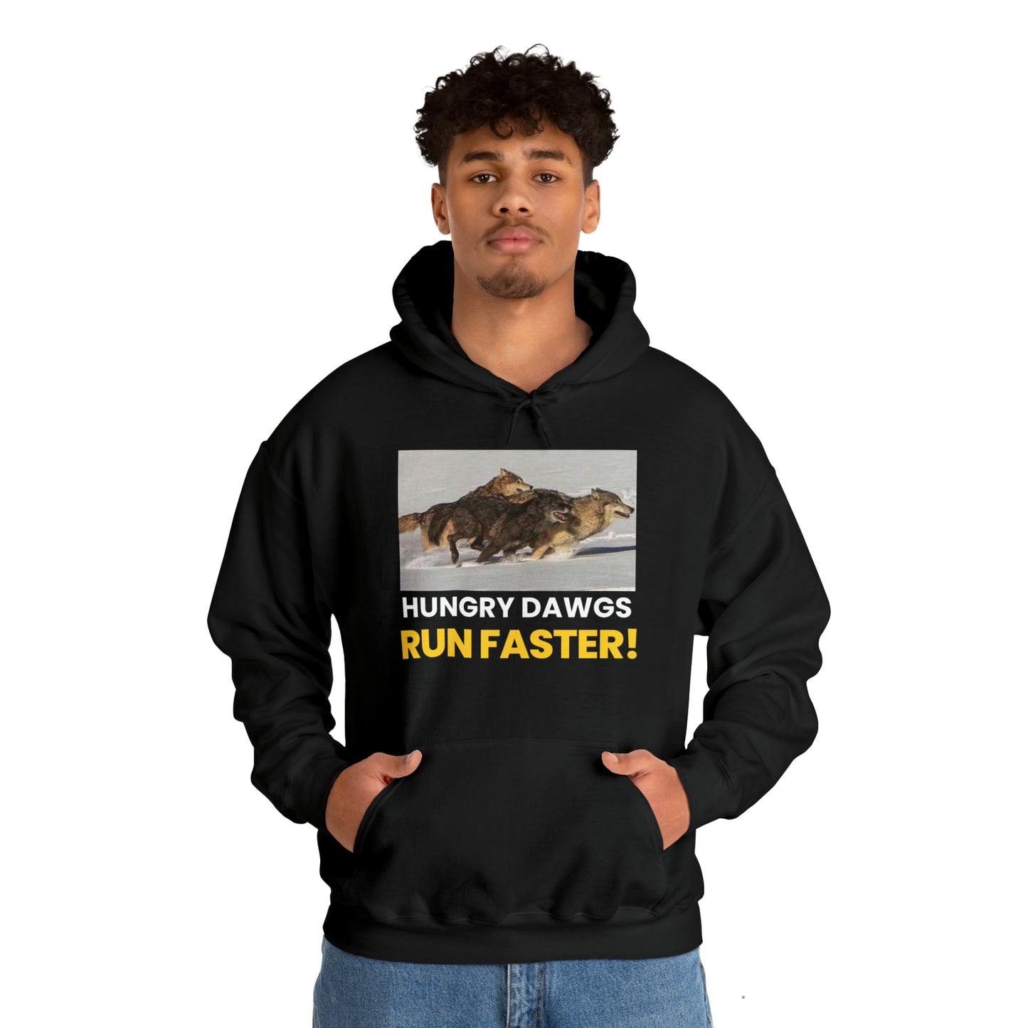 Hungry Dawgs Run Faster Unisex Heavy Blend™ Hooded Sweatshirt