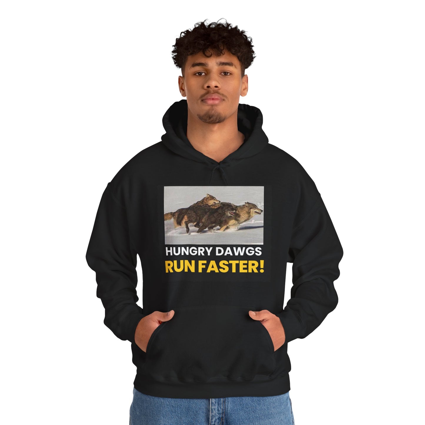 Hungry Dawgs Run Faster Unisex Heavy Blend™ Hooded Sweatshirt