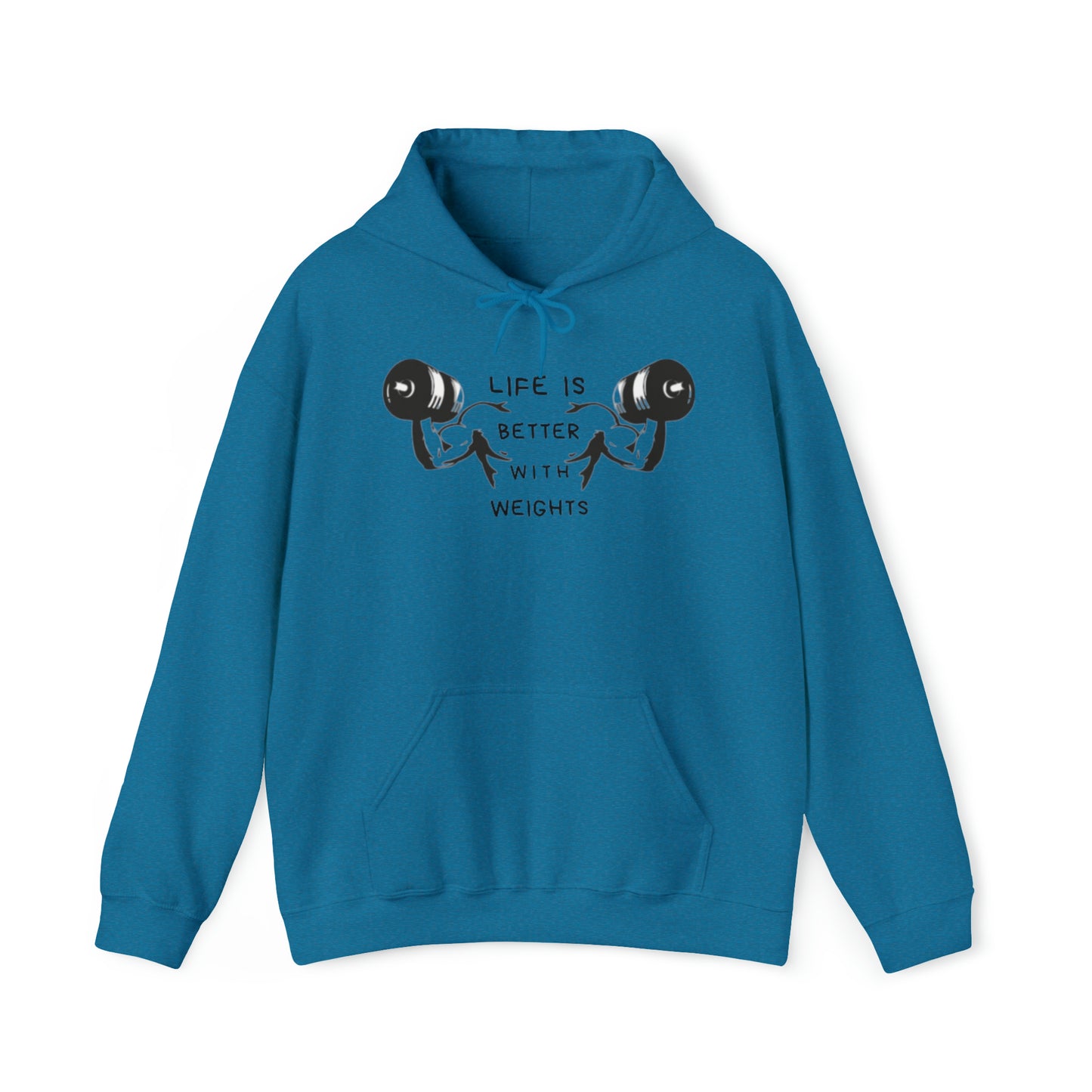 Life Is Better With Weights Unisex Heavy Blend™ Hooded Sweatshirt