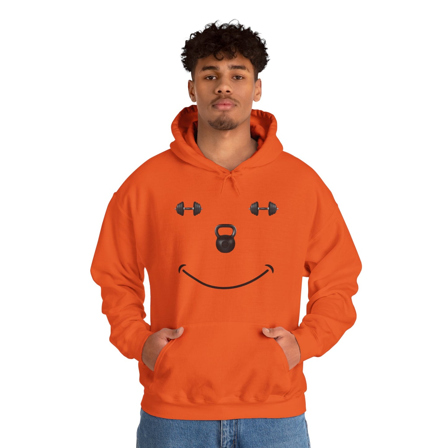 The Gym Makes Me Happy Unisex Heavy Blend™ Hooded Sweatshirt