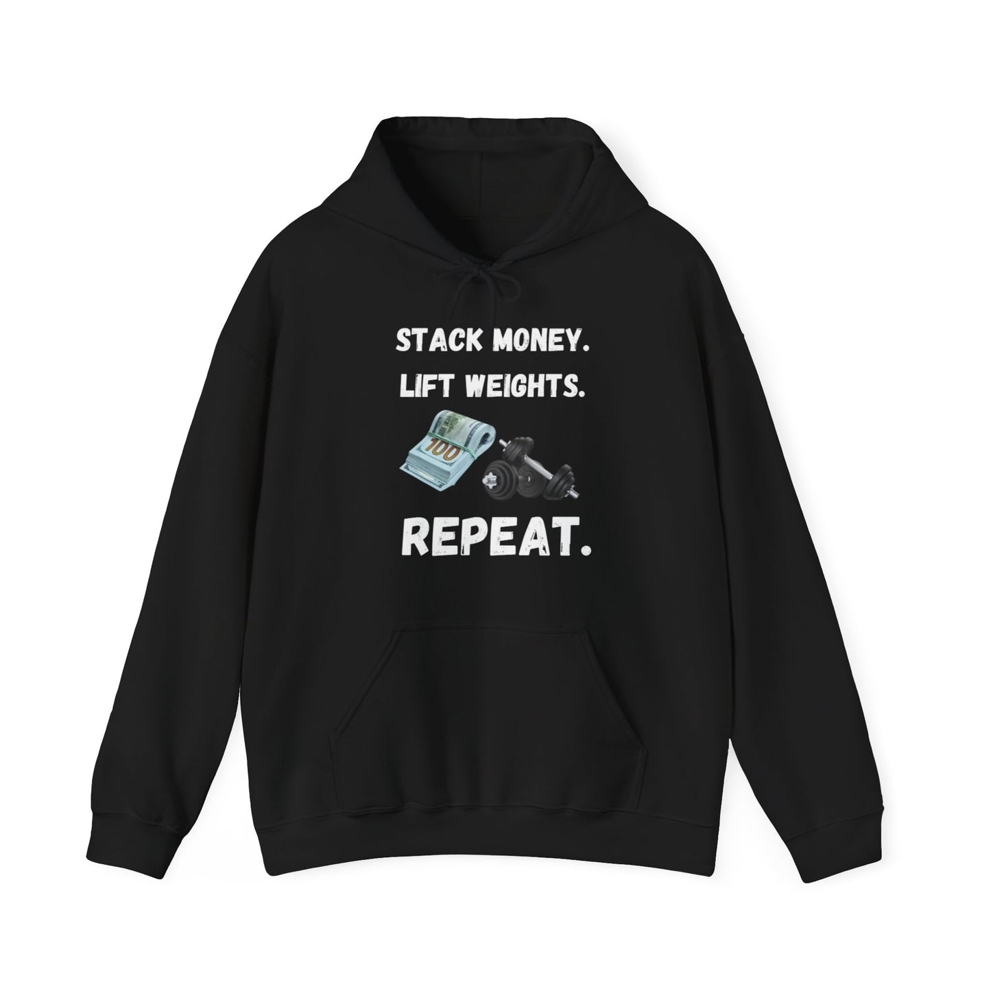 Stack Money, Lift Weights Unisex Heavy Blend™ Hooded Sweatshirt