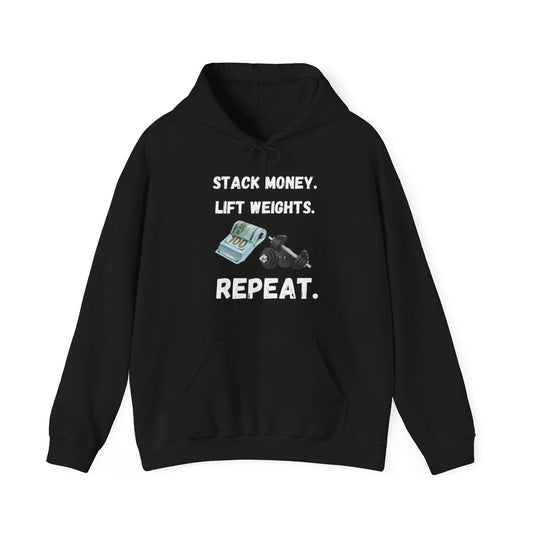 Stack Money, Lift Weights Unisex Heavy Blend™ Hooded Sweatshirt